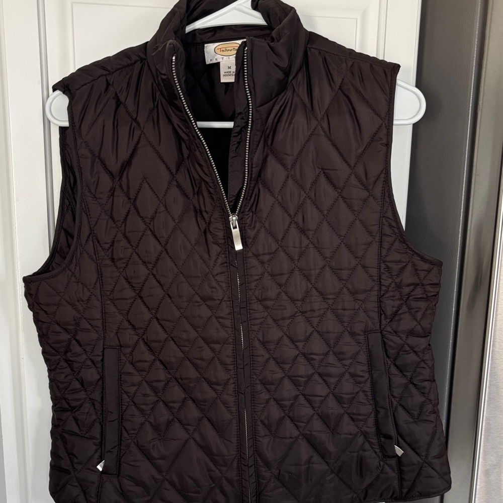 Talbots Dark Brown Quilted Vest